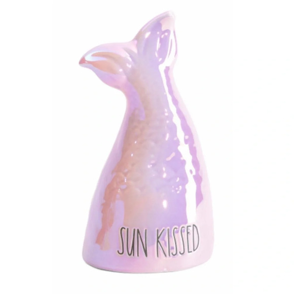 Rae Dunn Lustrous Ceramic Sun Kissed Mermaid Tail Decor - Picture 2 of 5